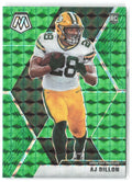 AJ Dillon Panini Mosaic - Prizm Green 226 2020 Green Bay Packers