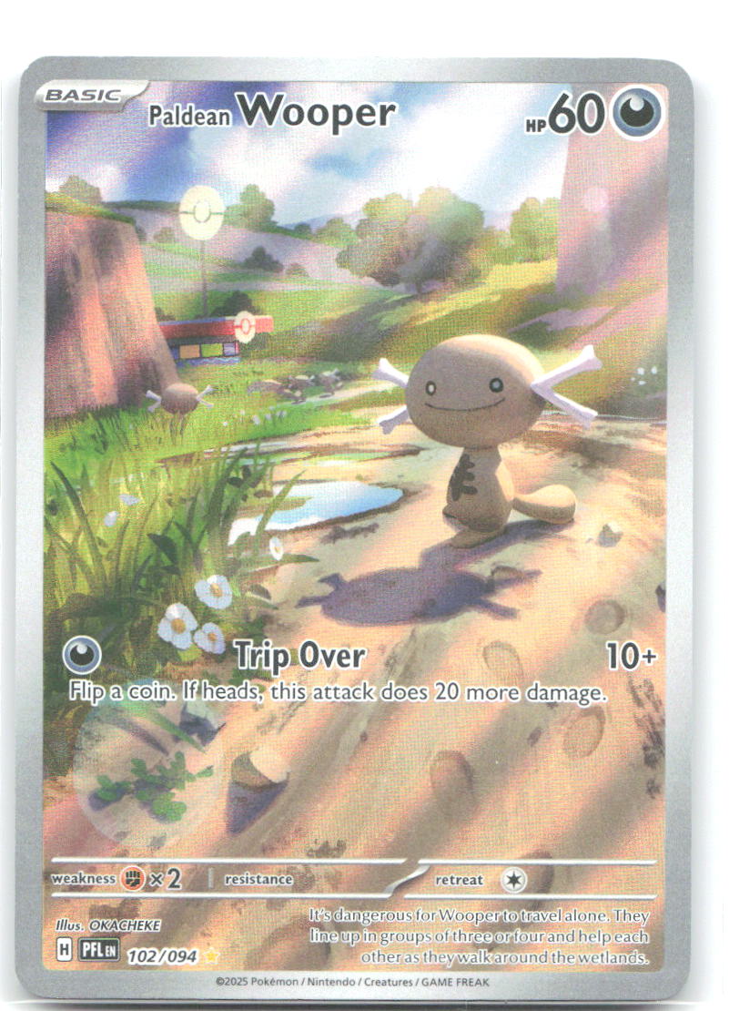 Paldean Wooper Holo Illustration Rare ME02 Phantasmal Flames 102/094 NM OKACHEKE