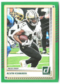 Alvin Kamara Donruss - Press Proofs Green 8 2025 New Orleans Saints