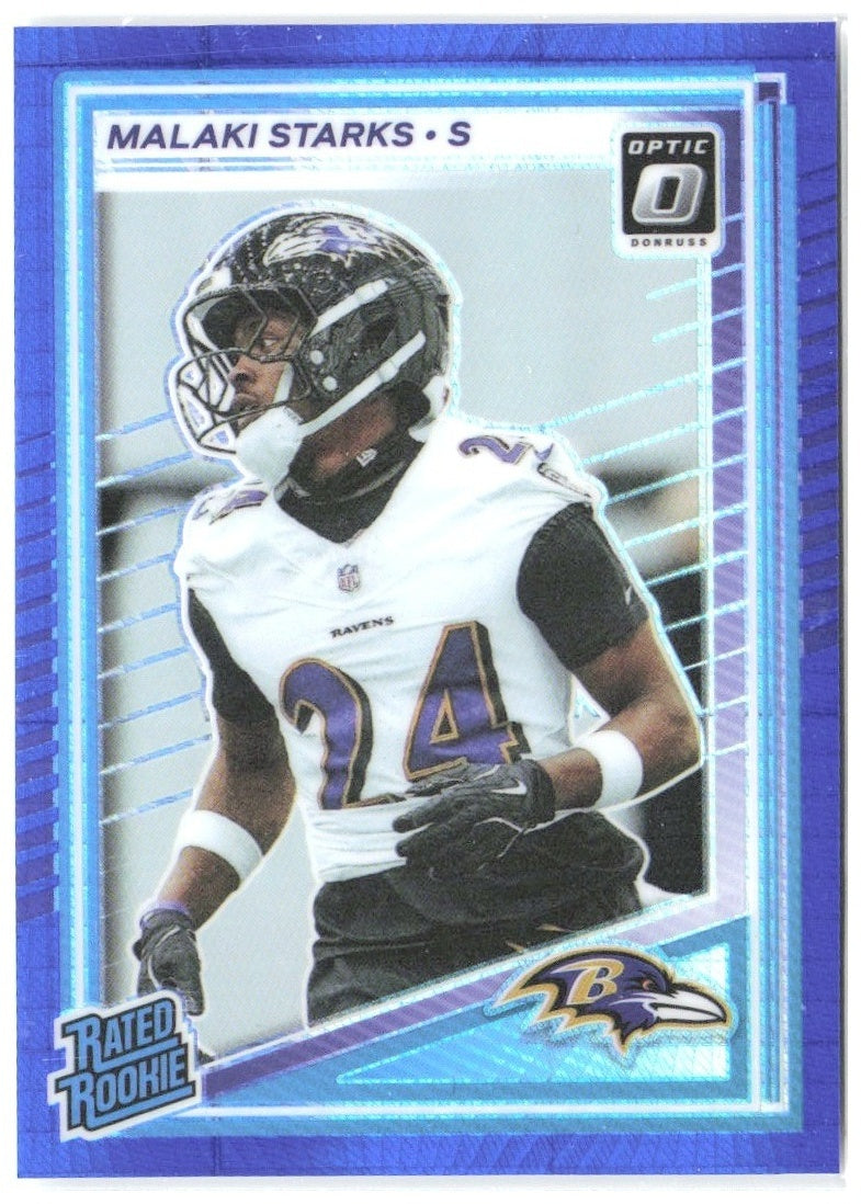 Malaki Starks Donruss Optic - Blue Hyper 256 2025 Baltimore Ravens