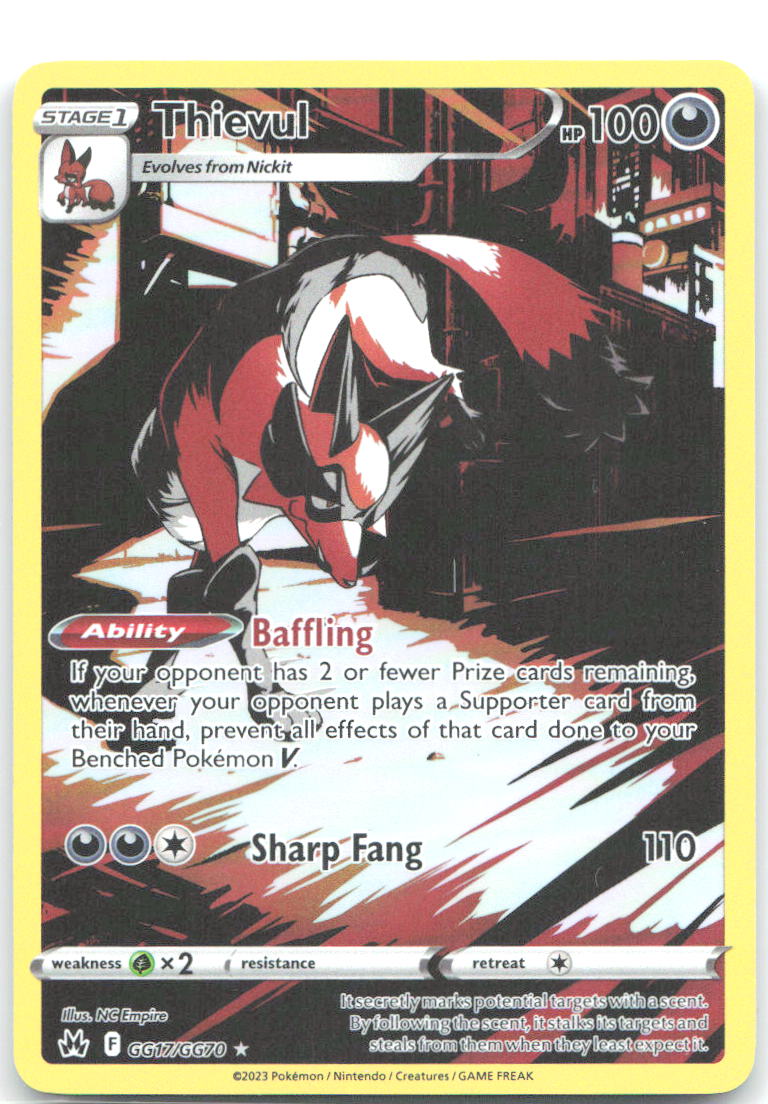 Thievul  Ultra Rare SWSH: Crown Zenith: Galarian Gallery GG17/GG70 NM NC Empire