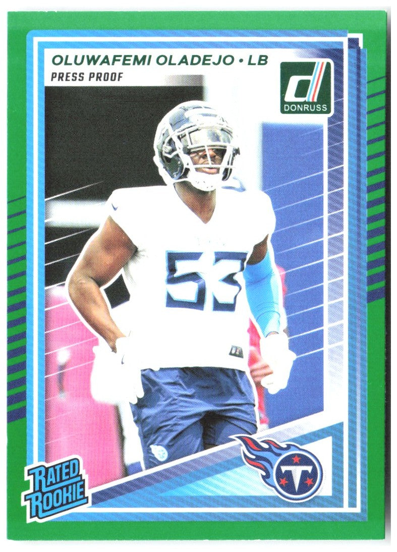 Oluwafemi Oladejo Donruss - Press Proofs Green 384 2025 Tennessee Titans