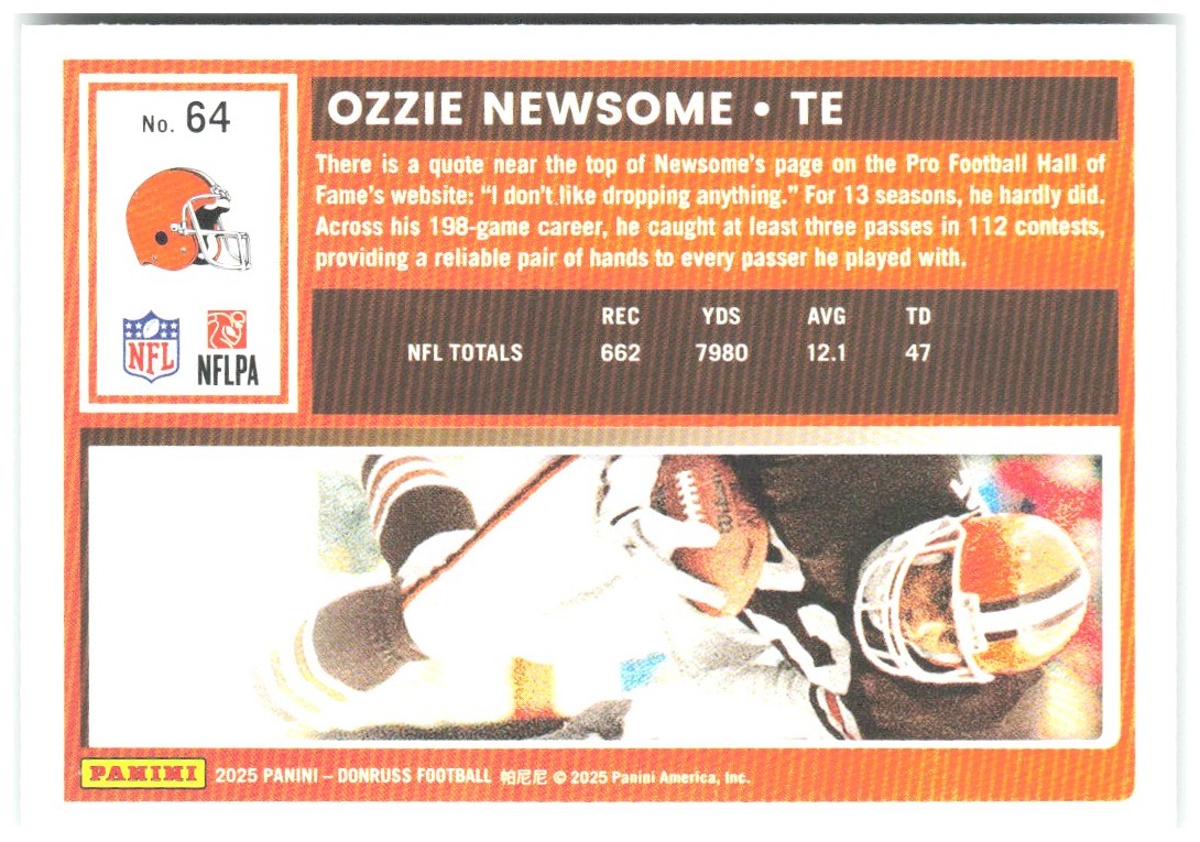 Ozzie Newsome Donruss - Press Proofs Green 64 2025 Cleveland Browns