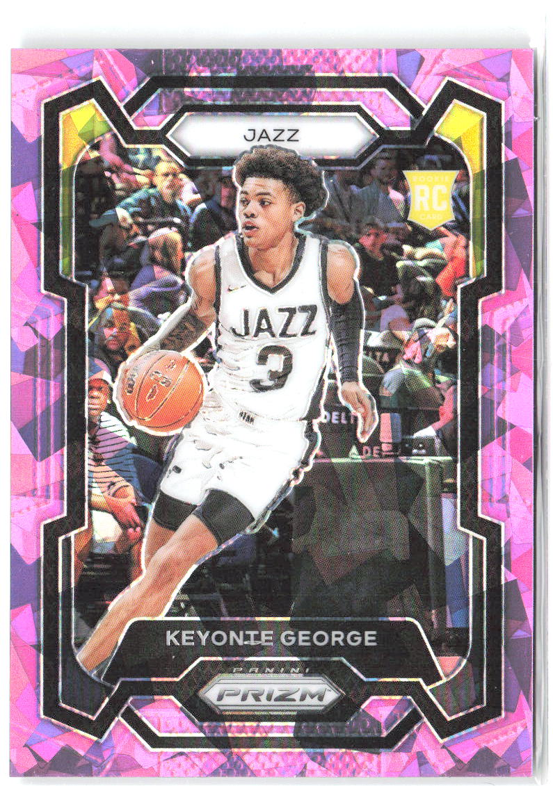 Keyonte George Panini Prizm - Prizms Pink Ice 127 2023-24 Utah Jazz