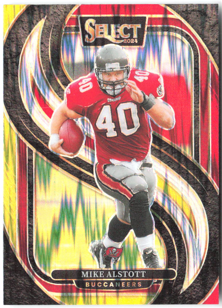 Mike Alstott Panini Select Black Gold Prizm Shock 183 2024 Tampa Bay Buccaneers