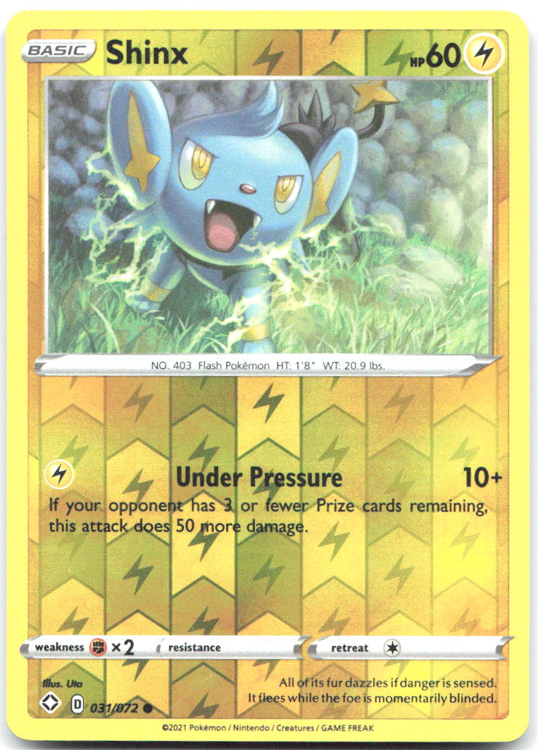 Shinx Reverse Holo Common Shining Fates 031/072 NM Uta