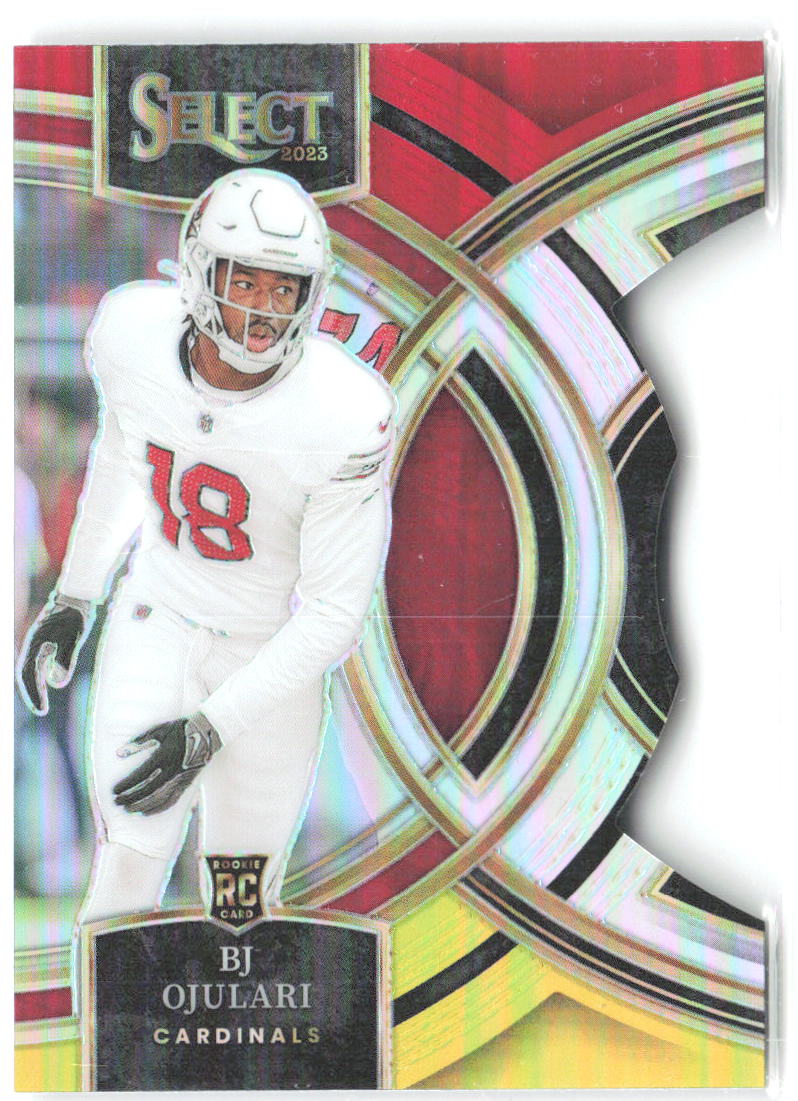 BJ Ojulari Select - Red and Yellow Prizms Die Cuts 188 2023 Arizona Cardinals