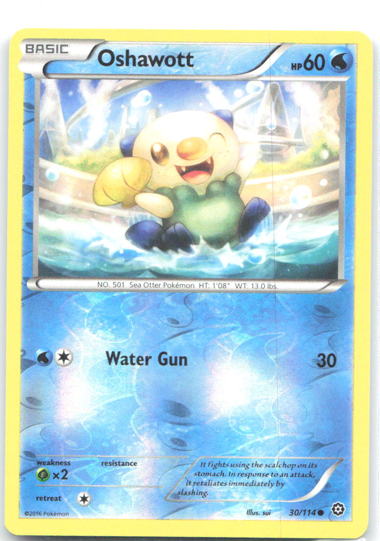 Oshawott Reverse Holo Common XY Steam Siege 30/114 NM sui
