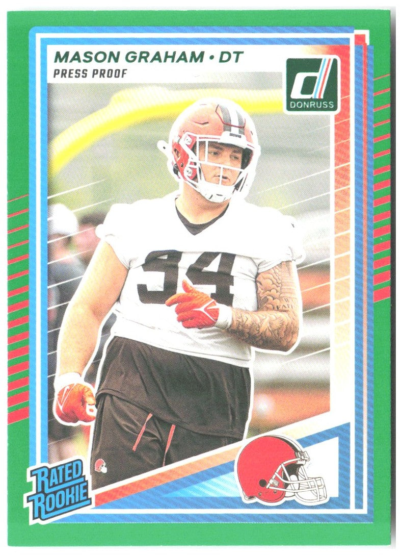 Mason Graham Donruss - Press Proofs Green 340 2025 Cleveland Browns