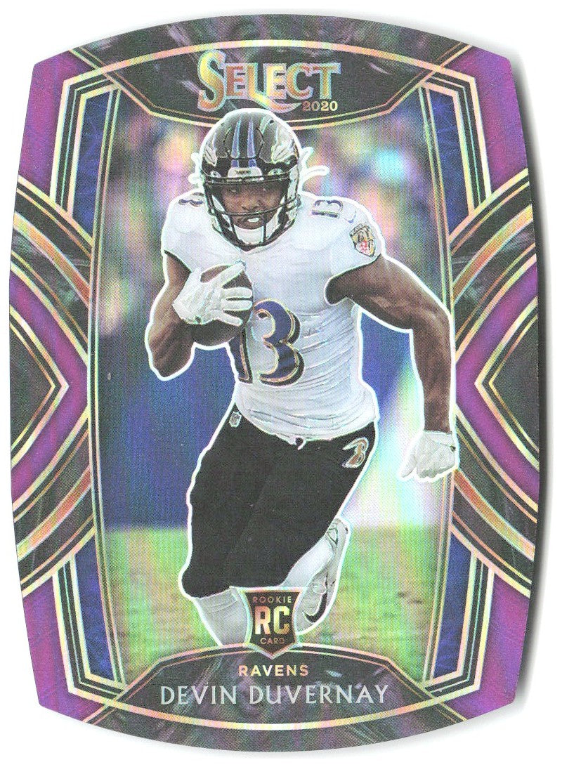 Devin Duvernay Panini Select - Purple Prizm Die Cut 277 2020 Baltimore Ravens