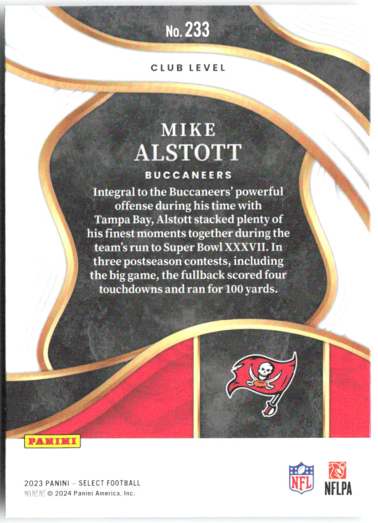 Mike Alstott Panini Select 233 2023 Tampa Bay Buccaneers