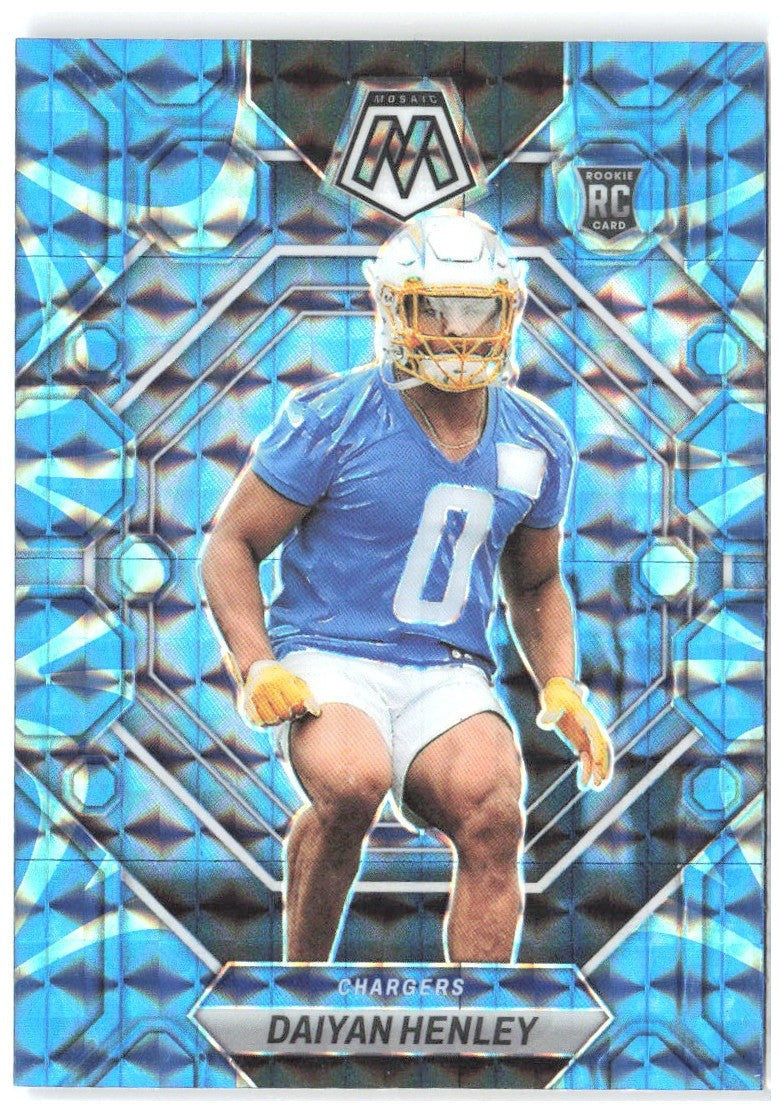 Daiyan Henley Panini Mosaic - Reactive Blue Mosaic 304 2023 Los Angeles Chargers