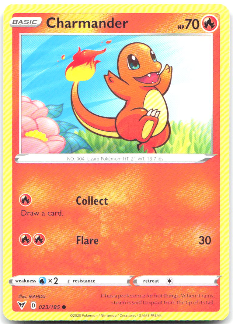 Charmander Common SWSH04: Vivid Voltage 023/185 NM MAHOU