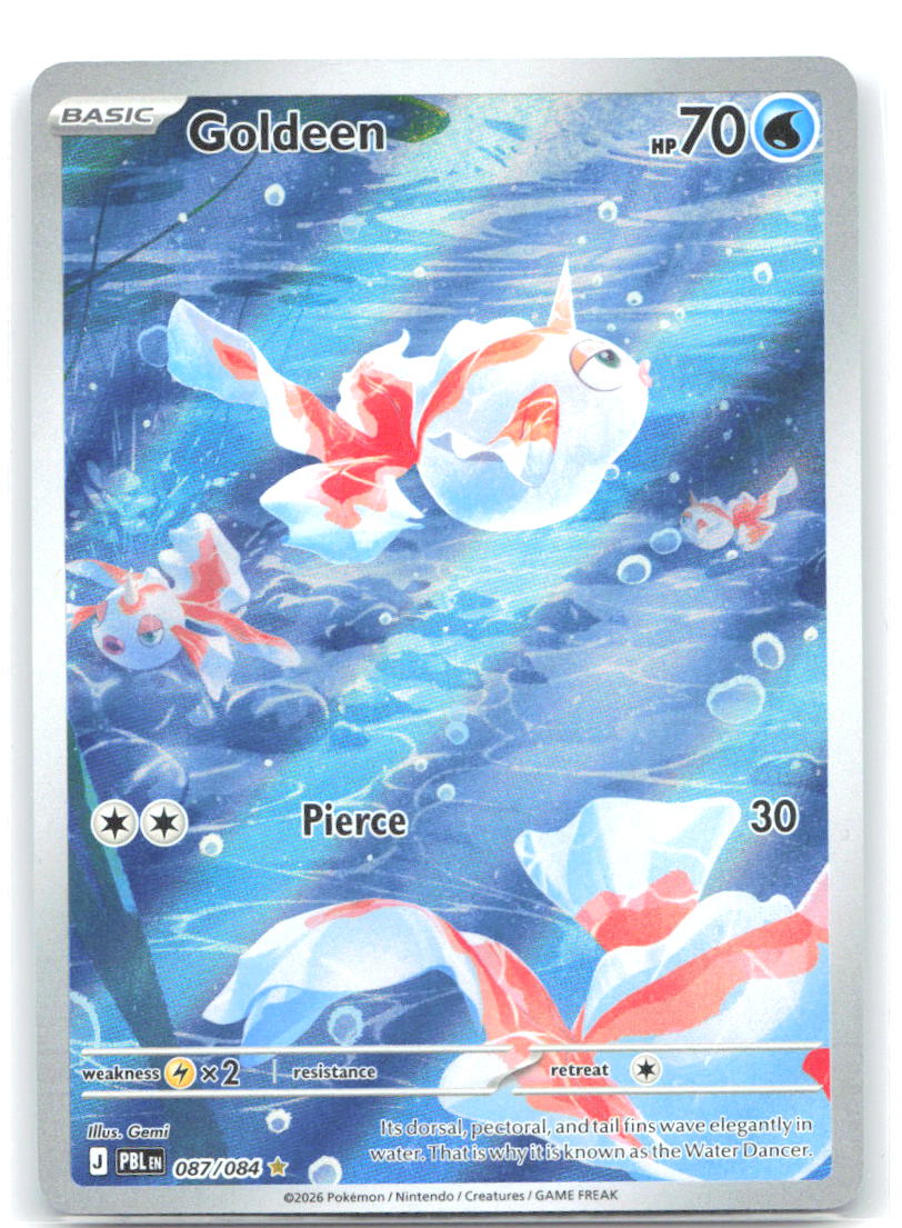 Goldeen Holo Illustration Rare ME05: Pitch Black 087/084 NM Gemi