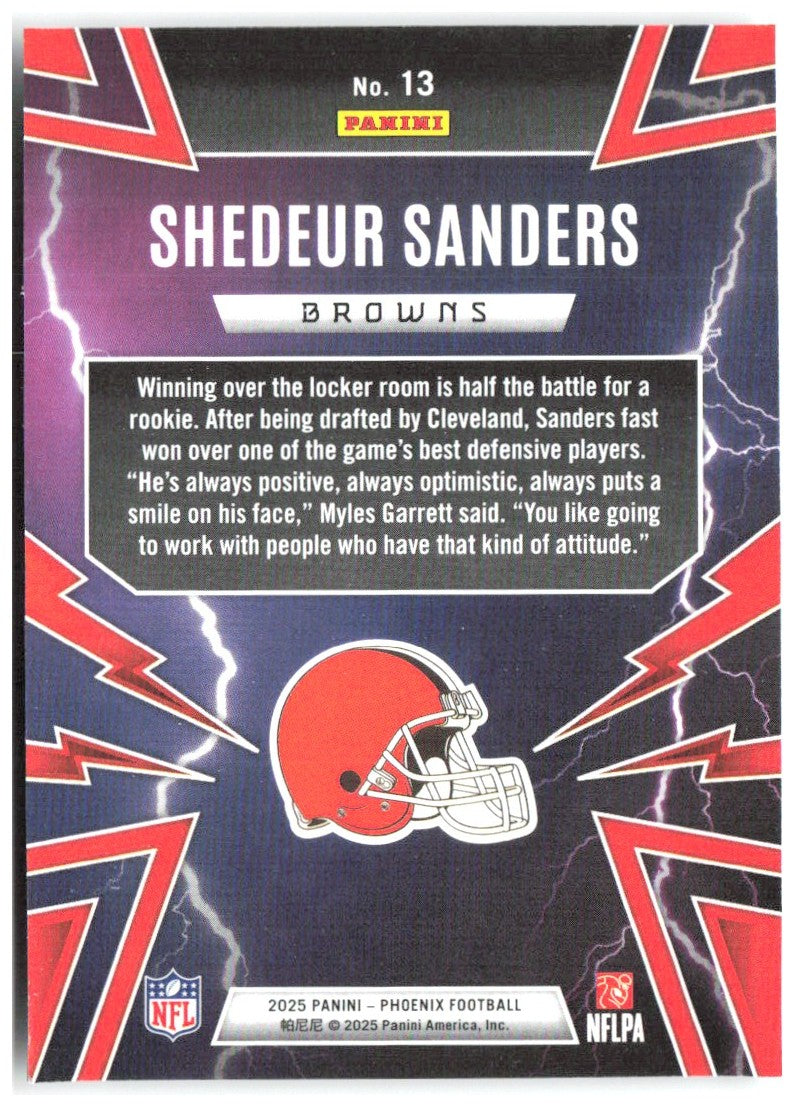 Shedeur Sanders Panini Phoenix - Thunderbirds 13 2025 Cleveland Browns