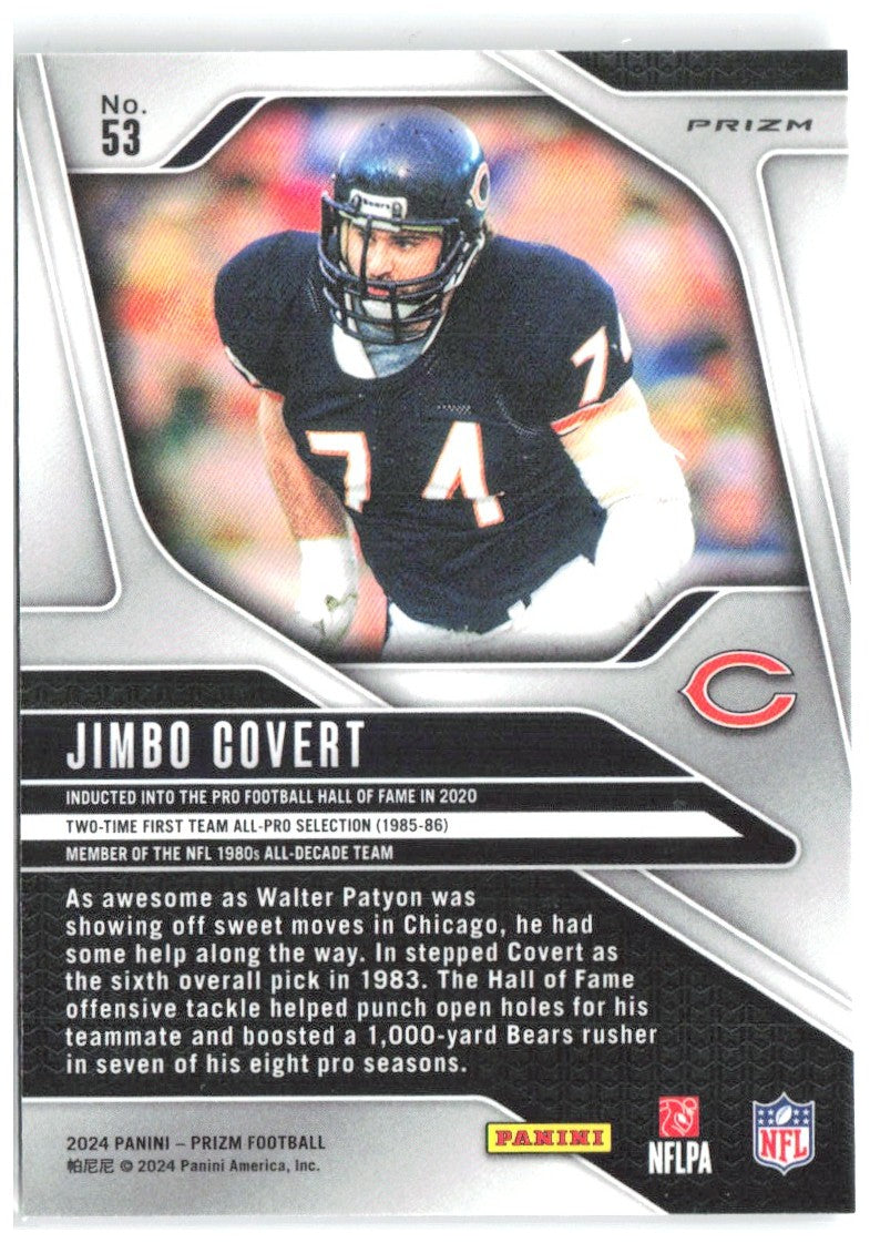 Jimbo Covert Panini Prizm - Silver 53 2024 Chicago Bears