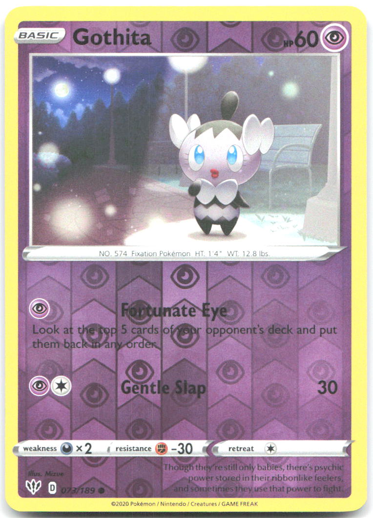 Gothita Reverse Holo Common SWSH03 Darkness Ablaze 073/189 NM Mizue