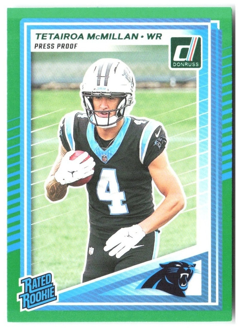 Tetairoa McMillan Donruss - Press Proofs Green 314 2025 Carolina Panthers