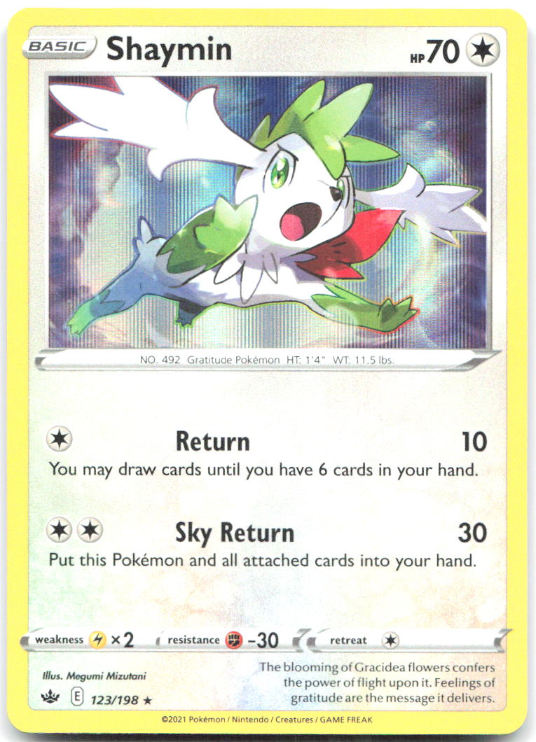Shaymin Holo Rare SWSH06 Chilling Reign 123/198 NM Megumi Higuchi