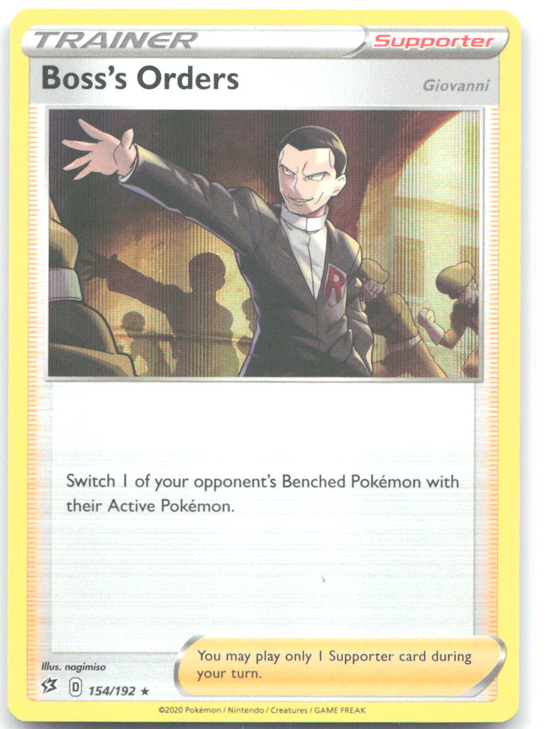 Boss's Orders Holo Rare SWSH02: Rebel Clash 154/192 NM nagimiso
