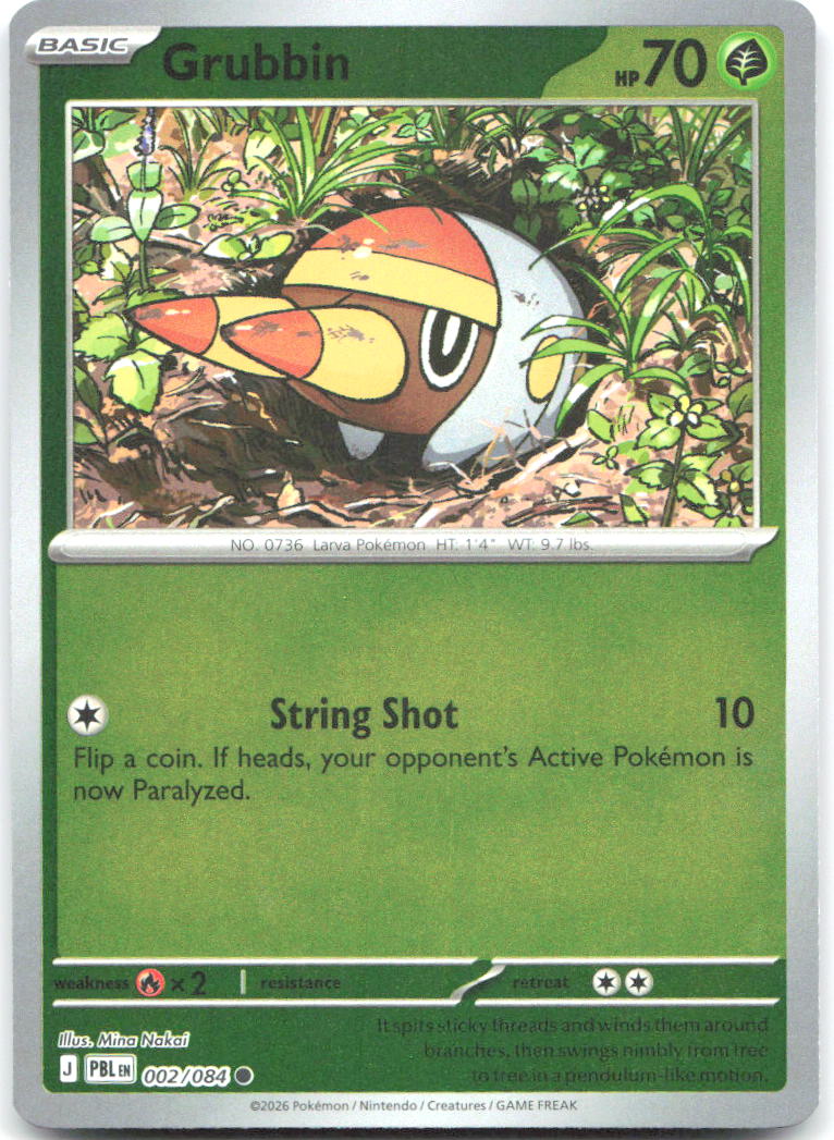 Grubbin Reverse Holo Common ME05 Pitch Black 002/084 NM Mina Nakai