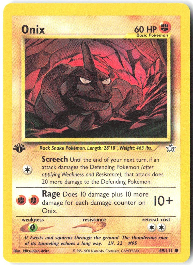 Onix 1st Edition Common Neo Genesis 069/111 NM Mitsuhiro Arita