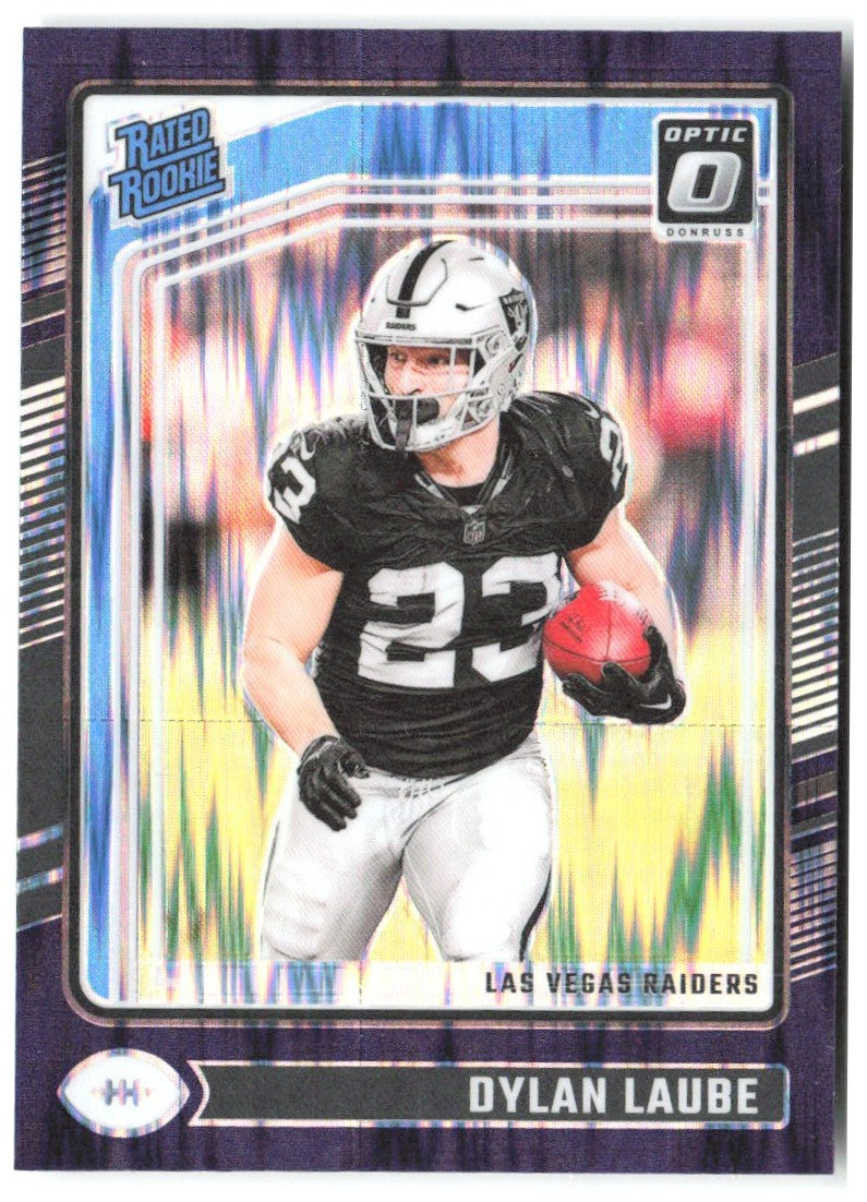 Dylan Laube Donruss Optic - Purple Shock 230 2024 Las Vegas Raiders