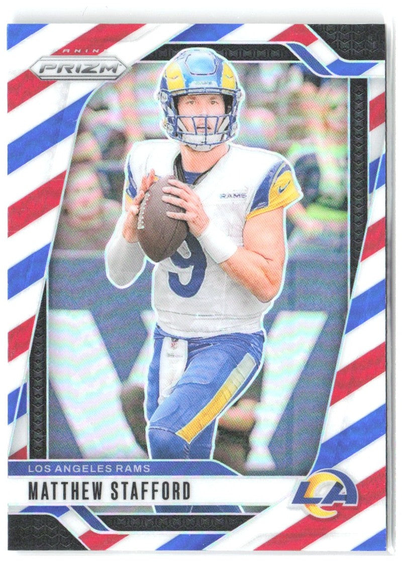 Matthew Stafford Panini Prizm - Red White and Blue 166 2024 Los Angeles Rams