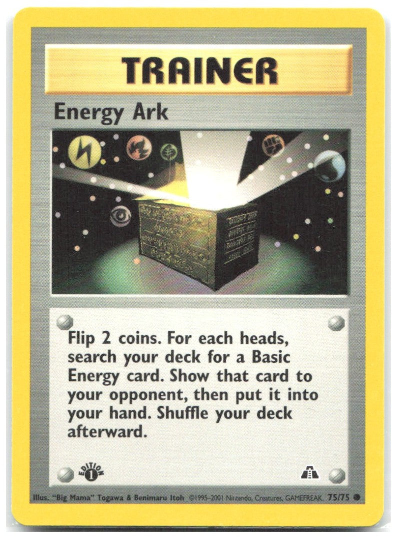 Energy Ark 1st Edition Neo Discovery 75/75 NM "Big Mama" Togawa & Benimaru Itoh
