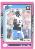 J.C. Latham Donruss Optic - Pink 234 2024 Tennessee Titans