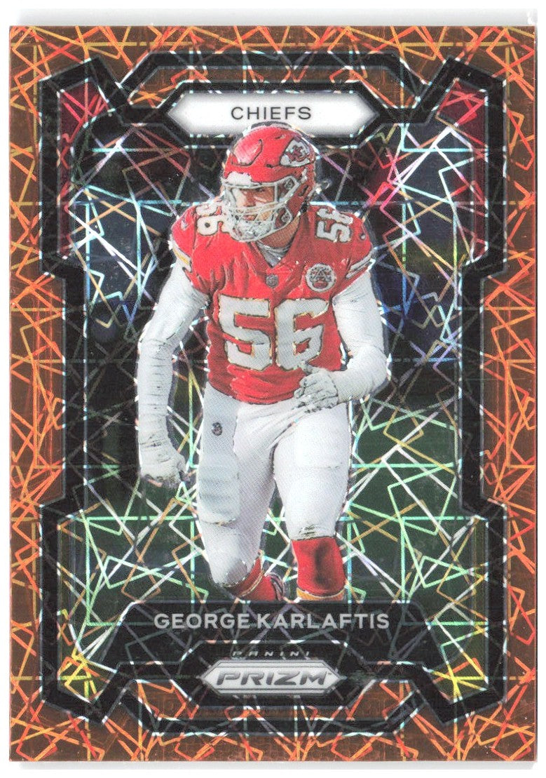 George Karlaftis Panini Prizm - Lazer 143 2023 Kansas City Chiefs