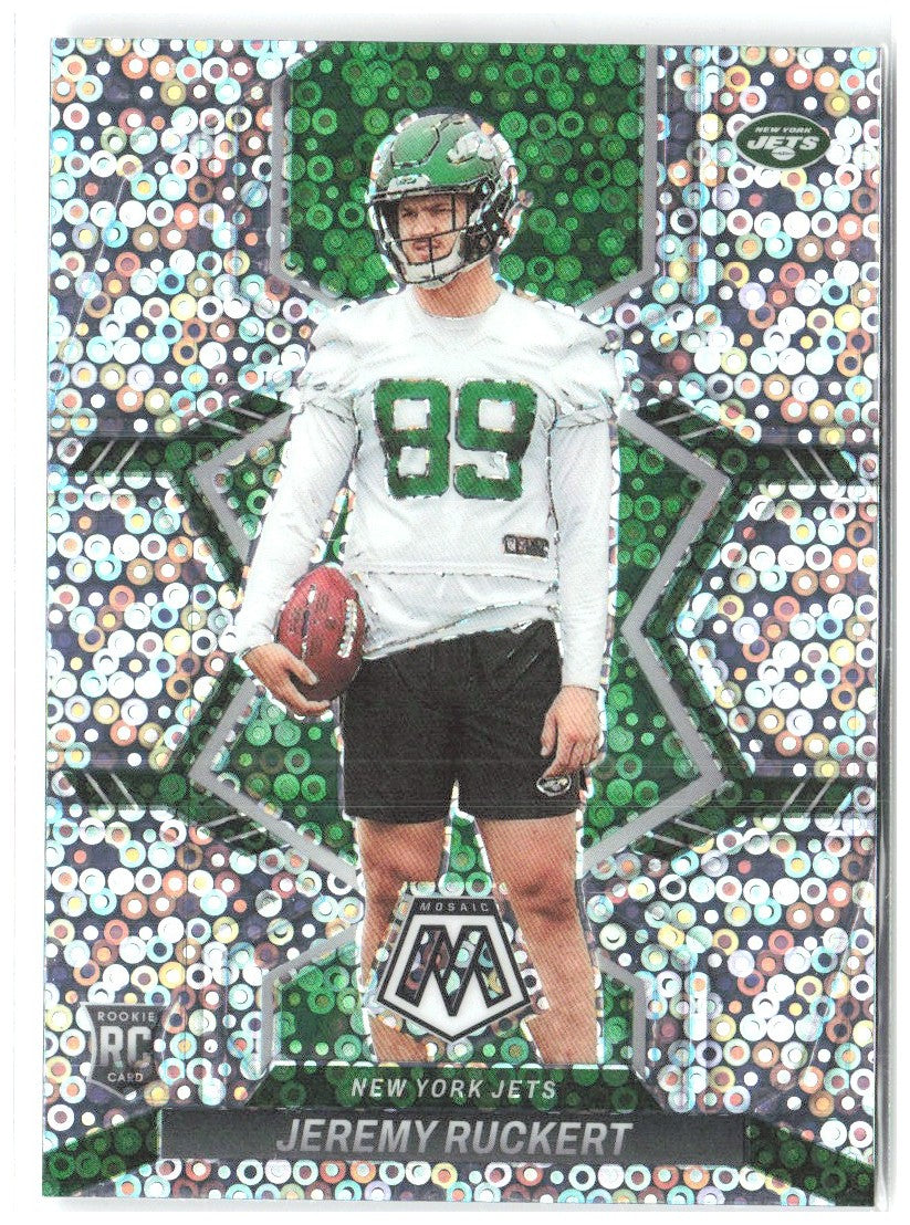 Jeremy Ruckert Panini Mosaic - White Sparkle 360 2022 New York Jets