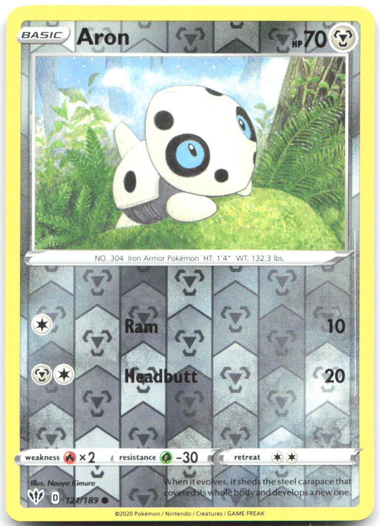 Aron Reverse Holo Common SWSH03 Darkness Ablaze 121/189 NM Naoyo Kimura