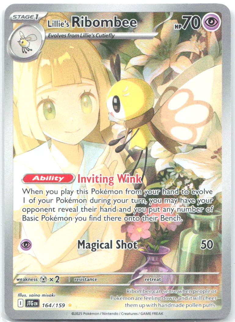 Lillie's Ribombee Illustration Rare Journey Together 164/159 NM saino misaki