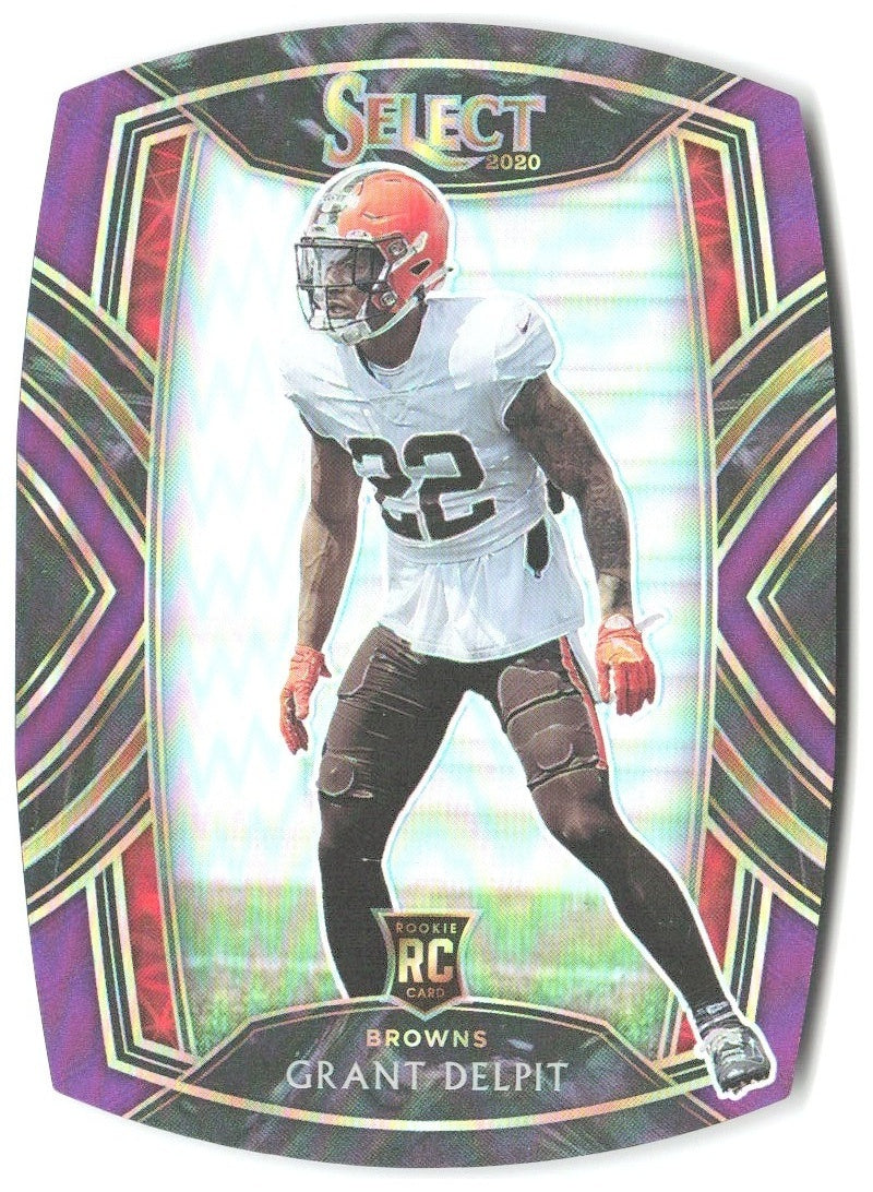 Grant Delpit Panini Select - Purple Prizm Die Cut 294 2020 Cleveland Browns