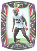 Grant Delpit Panini Select - Purple Prizm Die Cut 294 2020 Cleveland Browns