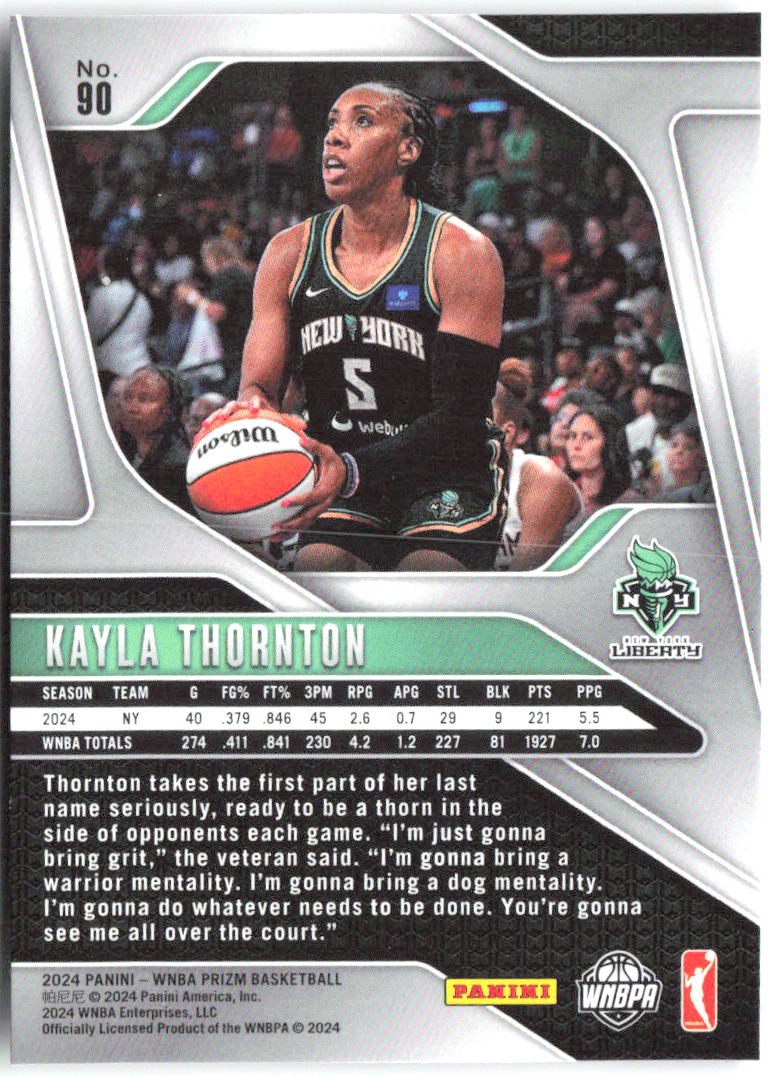 Kayla Thornton Panini Prizm WNBA 90 2024 New York Liberty