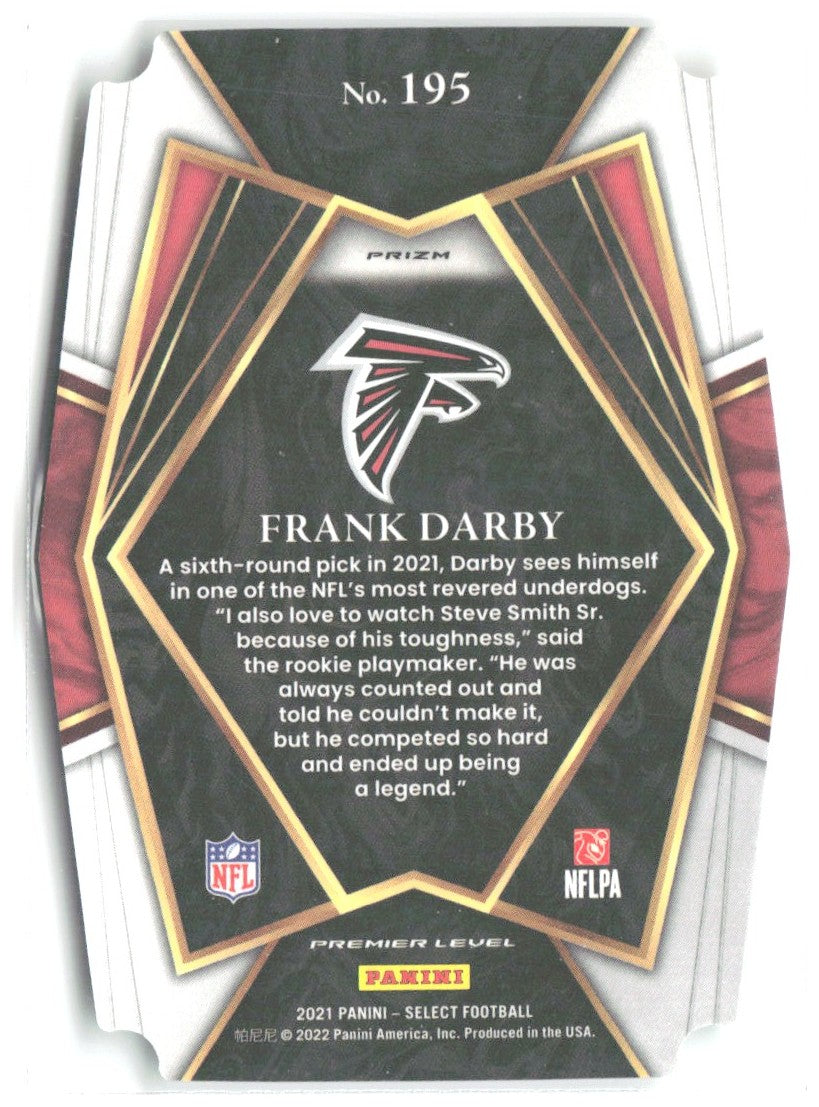 Frank Darby Select - Green and Yellow Prizm Die Cut 195 2021 Atlanta Falcons