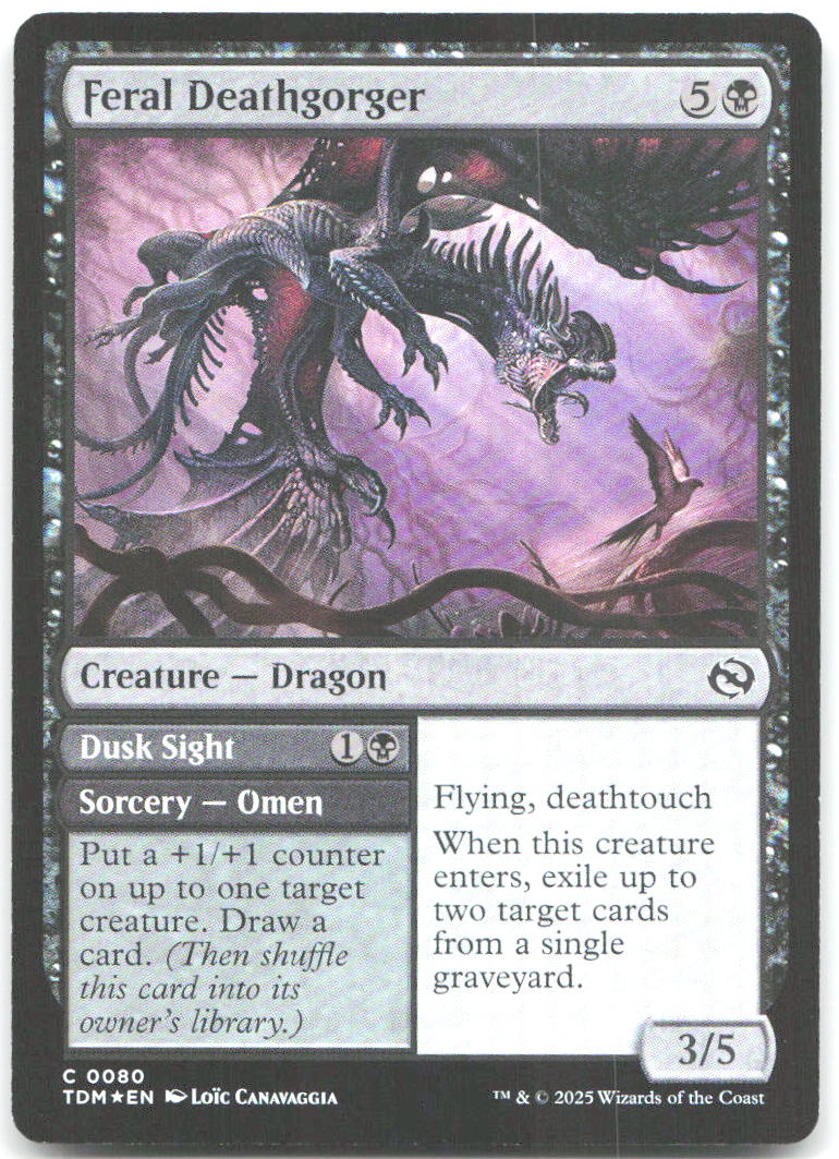 Feral Deathgorger Foil C Tarkir Dragonstorm 80 NM Loïc Canavaggia