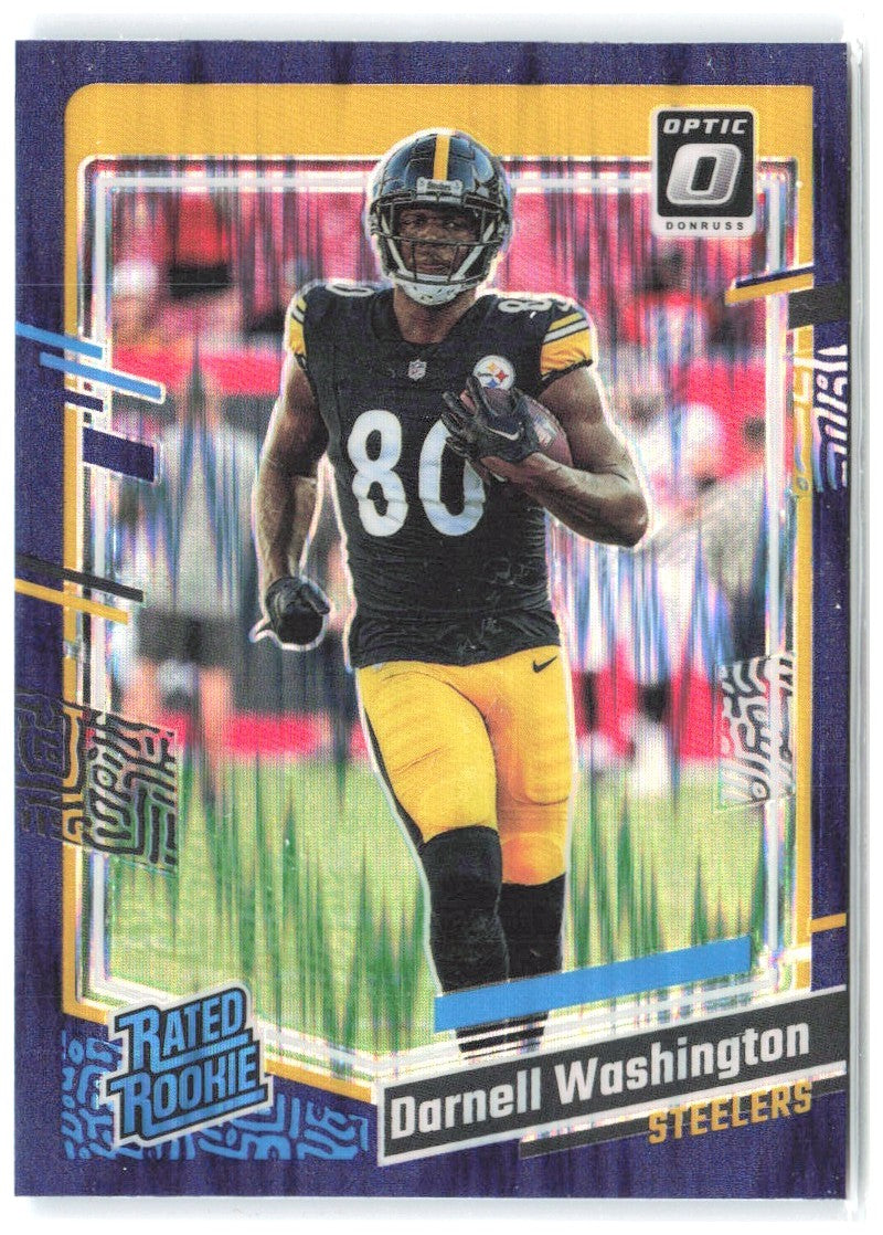 Darnell Washington Donruss Optic - Purple Shock 286 2023 Pittsburgh Steelers