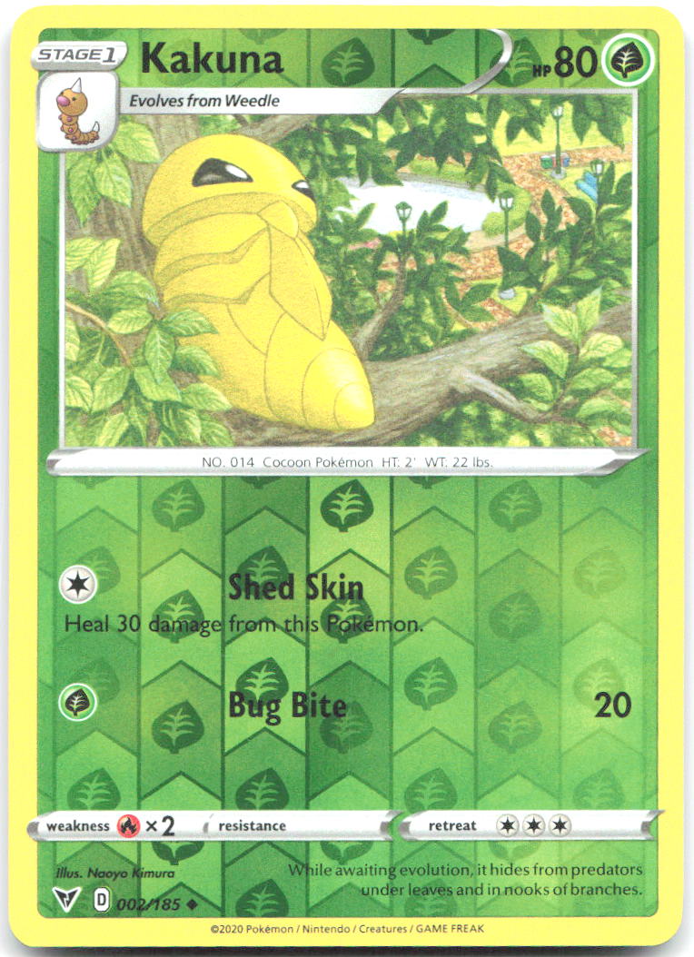 Kakuna Reverse Holo Uncommon SWSH04 Vivid Voltage 002/185 NM Naoyo Kimura