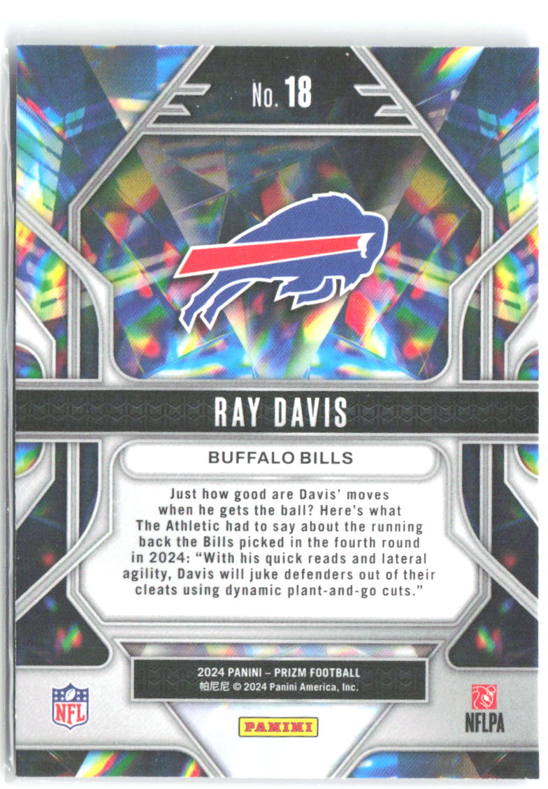 Ray Davis Panini Prizm - Prizmatic 18 2024 Buffalo Bills