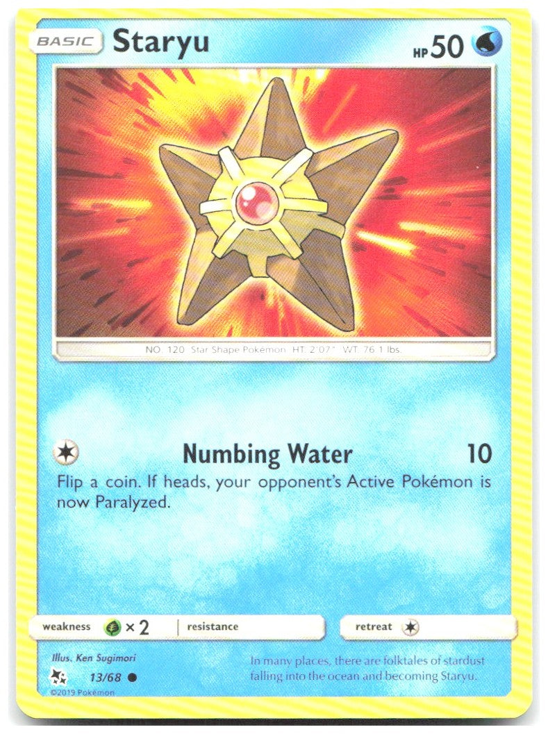 Staryu Common Hidden Fates 13/68 NM Ken Sugimori