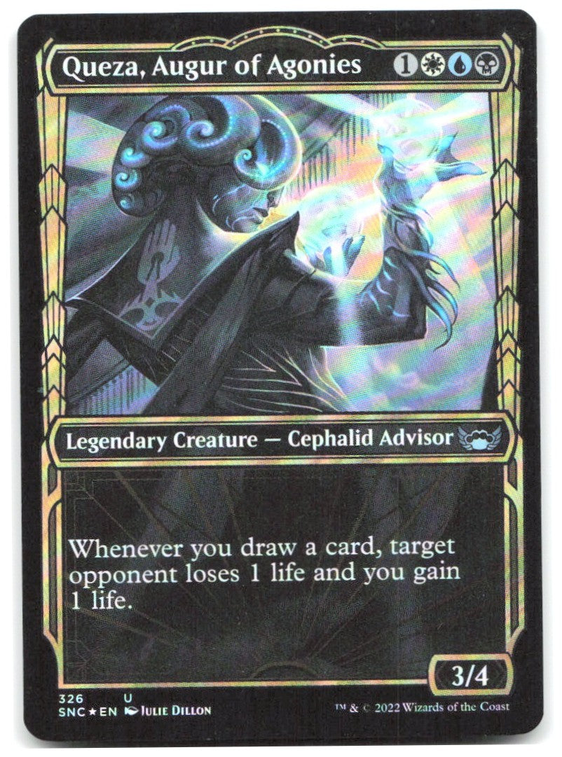 Queza Augur of Agonies Showcase Foil Streets of New Capenna 326 NM Julie Dillon
