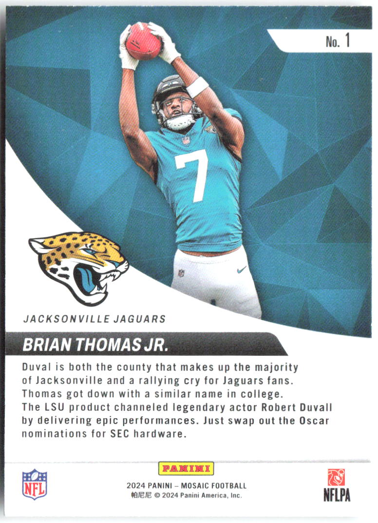 Brian Thomas Jr. Panini Mosaic - Elevate 1 2024 Jacksonville Jaguars