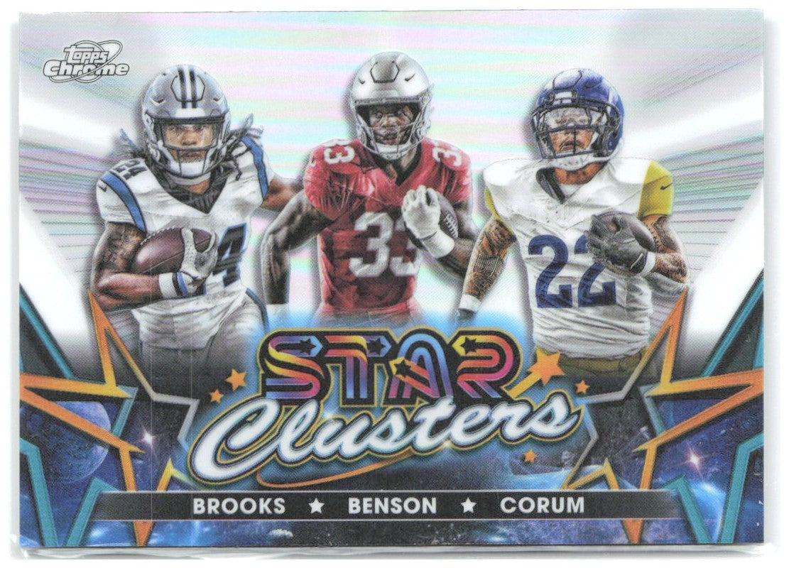 Blake Corum Jonathon Brooks Trey Benson Topps Chrome Cosmic Star Clusters SCL-7