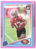 Jordan Watkins Donruss - Optic Rated Rookies Pink 356 2025 San Francisco 49ers