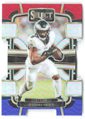 D'Andre Swift Select - Red and Blue Prizms Die Cuts 81 2023 Philadelphia Eagles