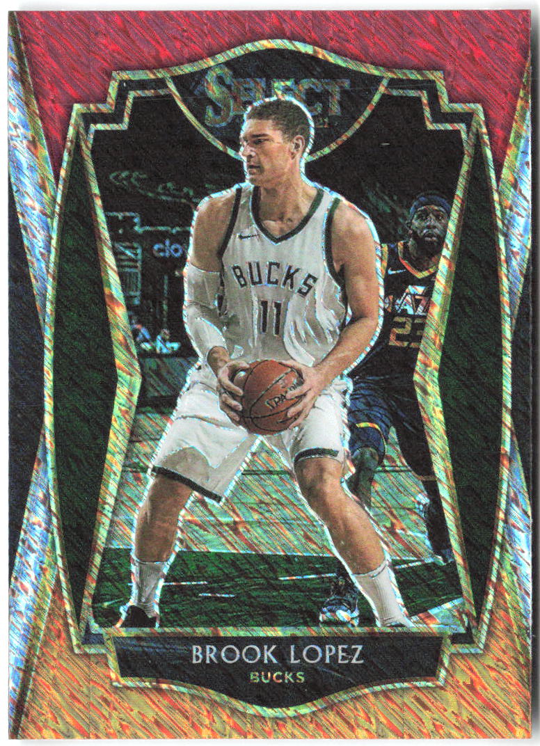 Brook Lopez Red White Orange Shimmer Panini Select - Red White Orange Shimmer 152 NM