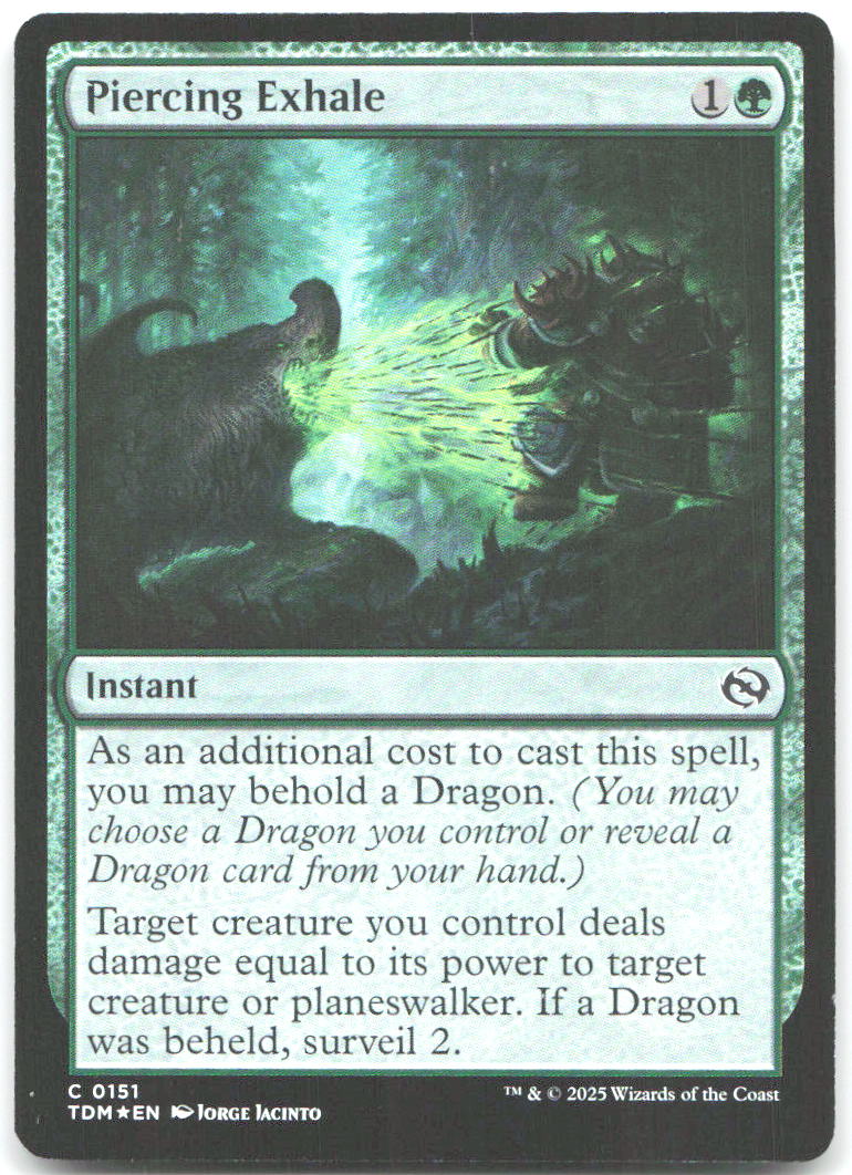 Piercing Exhale Foil C Tarkir Dragonstorm 151 NM Jorge Jacinto